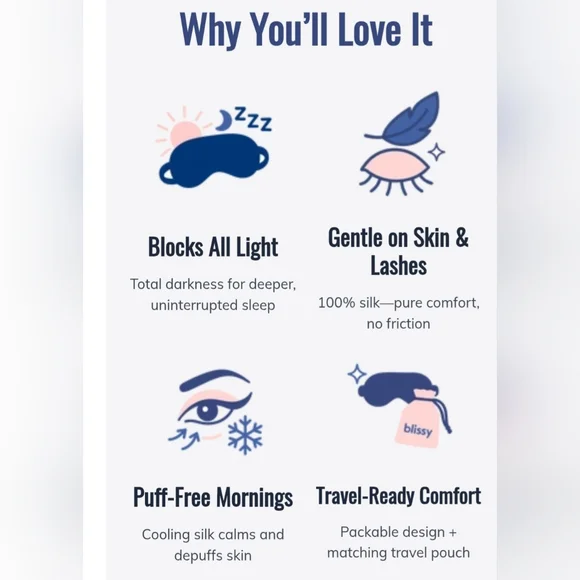 Blissy Silk Sleep Masks 100% Pure Muleberry Silk EMERALD BNWB - Picture 10 of 10